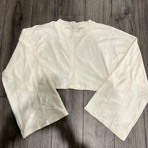 Lululemon beige bell sleeve crop shirt | Size: S